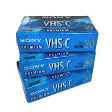 Sony VHS-C Premium Compact Video Cassette Tape TC-30VHGL Lot of 3 New Sealed
