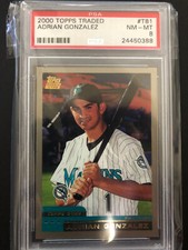 2000 Topps Traded Adrian Gonzalez Graded Rookie Card #T081 PSA 8