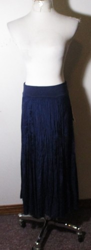 COLDWATER CREEK Blue Lg "Textured Jacquard" Skirt Size S 6-8 NWT $89.95