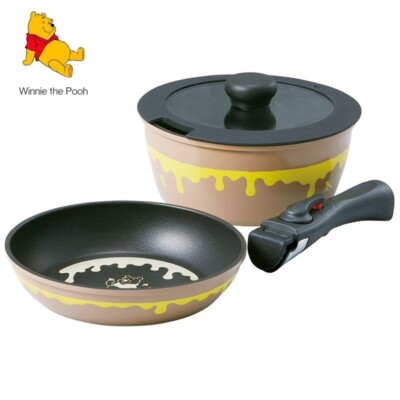 Skater Winnie-the-Pooh Pot & Pan Set IH/Gas Flame 7.8in