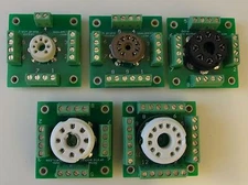 Set of 6 breadboard / prototype tube sockets for DIY experimenting