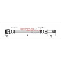 Metzger Bremsschlauch Vorne Passend FüR Ford Galaxy Seat Alhambra VW Sharan | 41