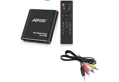 HDMI Media PlayerAV Cable Black Mini 1080p Full-HD HDMI D/M/Player MKV/RM- HDD..