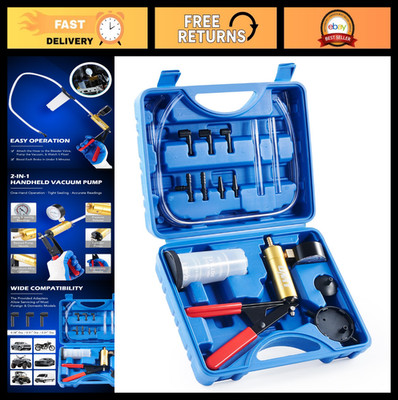 Brake Bleeder Kit with Hand Vacuum Pump & Adapters - Fluid Bleeding Tool, Pressu