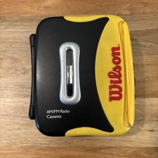 Vtg 90s Wilson Sports WW1Y Yellow am/fm stereo cassette player Walkman