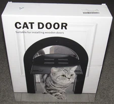 Black Swivel CAT DOOR for up to 20 Lb. Cats or Dogs BRAND NEW