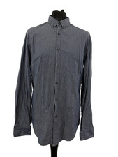 Hug Boss formal shirt Blue Spotted XL 42-44 in slim fit cotton
