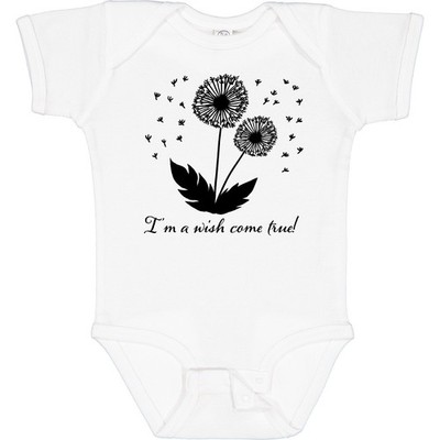 Inktastic I'm A Wish Come True Dandelion In Black Baby Bodysuit Flowers Wild