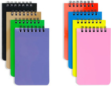 8 Pack Pocket Notebook Small 3X5 Spiral Notepads with Lined Pages, Small Top Spi