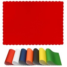 50 Pack 10x14 Inch Disposable Scalloped Edges Paper Placemats for Dining Table
