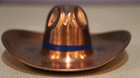 Vintage 1950s Copper 5” Cowboy Hat Ashtray Cheyenne Wyoming — photo 1