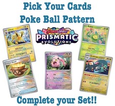 Pokemon Prismatic Evolutions Poke Ball Pattern Cards -Pick your card 1-131