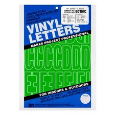 Graphic Products Permanent Adhesive Vinyl Letters and Numbers 160 /pkg , 3, Gre