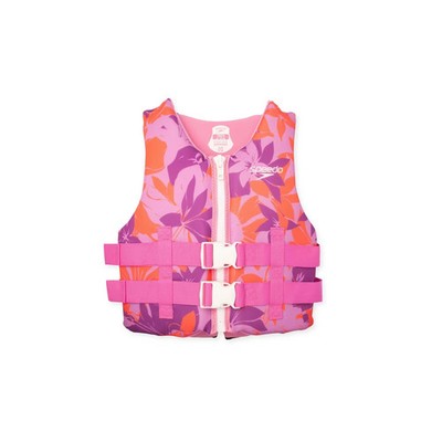 Speedo Junior PFD Life Jacket Vest - Neon Violet Kaluna Floral