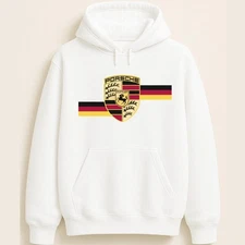Porsche Shield With Racing Stripe Motif Unisex Hoodie