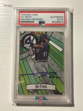 Tai Peete Signed 2023 1st  Bowman Chrome Stained Glass IP auto PSA/DNA  Cert