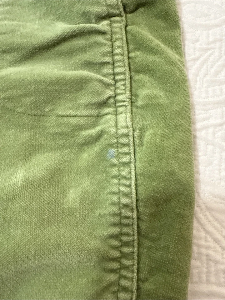 Vintage Baby Gap Velvet Velour Overalls Pants Green Infants 6-12 months Cotton - Изображение 4 из 4