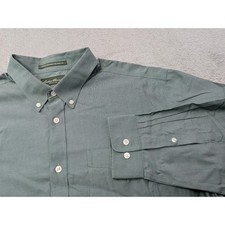 Eddie Bauer Mens XL Wrinkle Resistant Relaxed Fit Button Down Shirt Sage Green