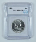 1962 Franklin Half Dollar MS64 FBL ICG *4538