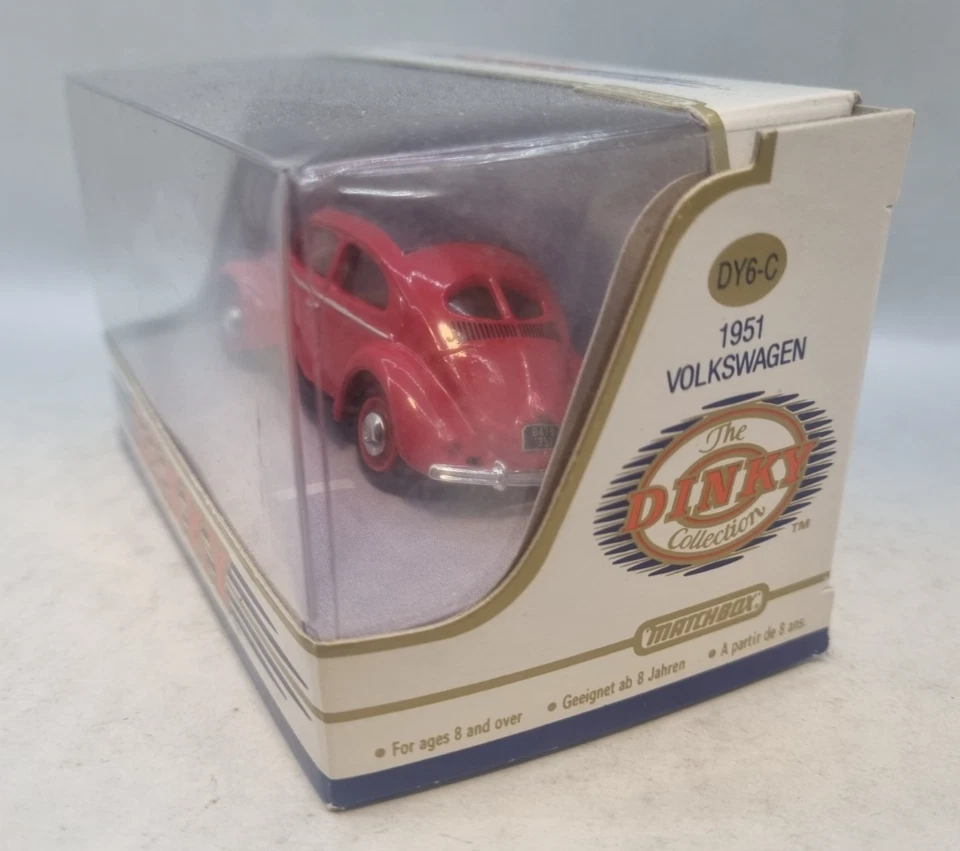 1988 Matchbox Dinky  DY-6C   1951 VOLKSWAGEN  "Beetle" Red  Diecast  1:43 - Image 4 of 4