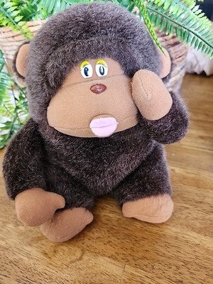 Vtg Valentines  Monkey Plush Gorilla Ape Whistles Cat Call Tested 12  See Video