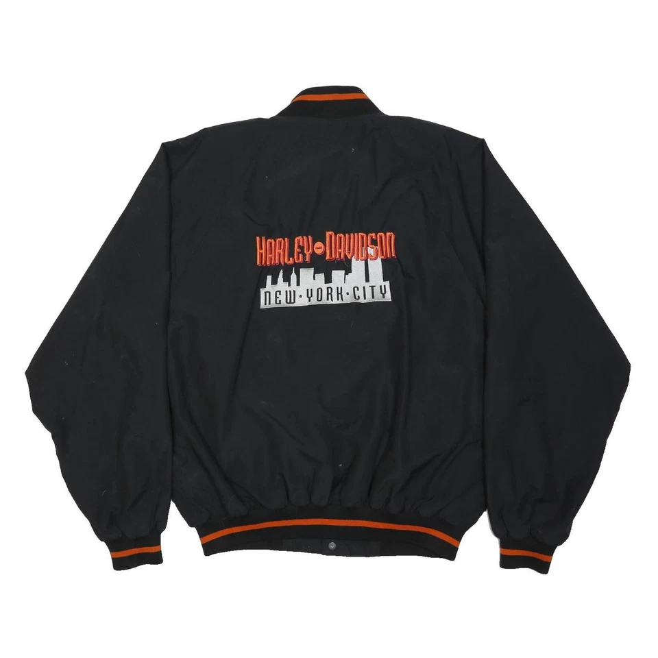HARLEY DAVIDSON Veste Col Sweat Hoodie Noir 2XL Neuf New York City - Photo 3/4