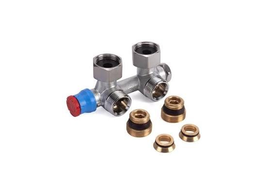 Robinet thermostatique Giacomini R386TX013 bi-équerre 3/4, la haute précision italienne