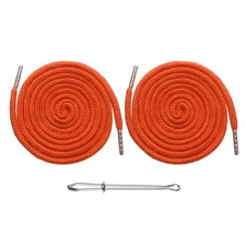 2pcs Drawstring Cords 51" Replacement Drawstring with Threader, Orange
