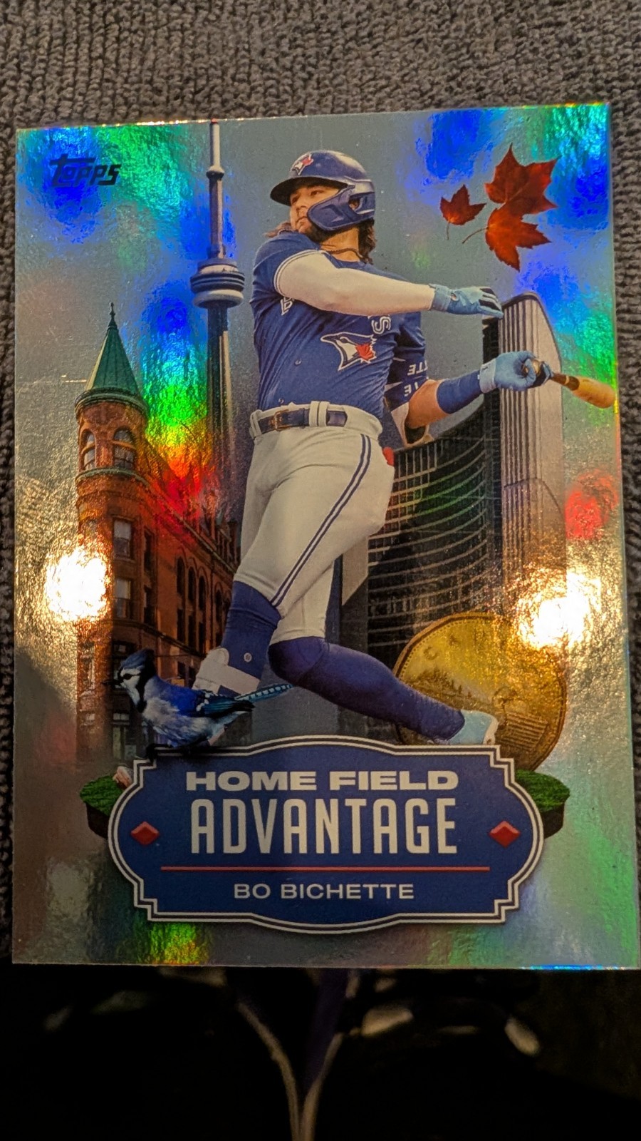 2023 Topps Home Field Advantage Bo Bichette Blue Jays Rainbow Fractor