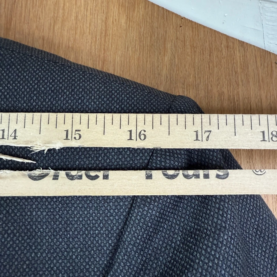 Bespoke Suit Mens 40XS Gray Birdseye 3 Button Solitare Wool Canvas Pants 30x28 - Image 4 of 4