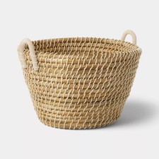 Round Natural Woven Basket Large Brown - Threshold