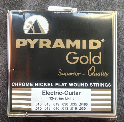 Verkaufe einen Satz Pyramid Gold Flatwound-Saiten für 12-saitige E-Gitarre
