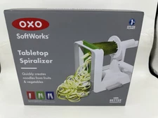 OXO Tabletop Spiralizer w/ 3 Steel Interchangeable Blades, Creates Noodles, New