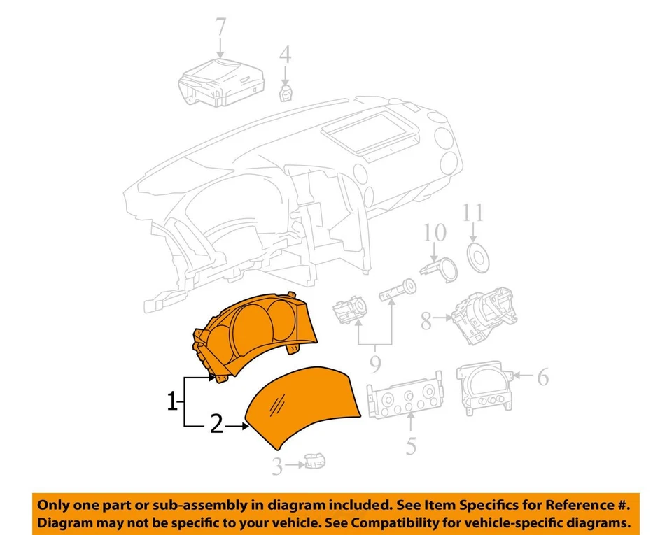2008-2008 Pontiac Grand Prix Speedometer Instrument Cluster Gauges D4W74 - Image 3 of 4