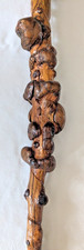 Vintage Original Burl Knob Thorn Wood Walking Stick Cane 44  Large Burls-Carved
