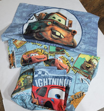 Pixar Car's Sheets 1-Full Fitted 1-Twin Flat 2-Pillowcase 100 Polyester
