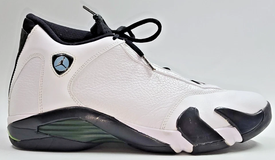 Talla 12 - Zapatilla deportiva Air Jordan 14 Retro 2016 verde oxidado 487471-106 blanca negra Foto 4 de 4