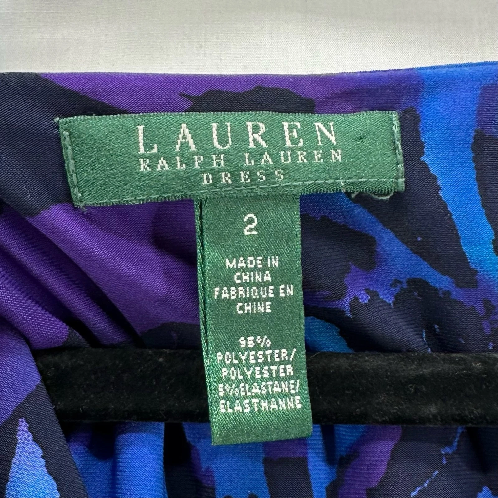 VETEMENTS Abito Lauren Ralph Lauren 2 tubino finto avvolgente lunghezza ginocchio floreale senza maniche blu