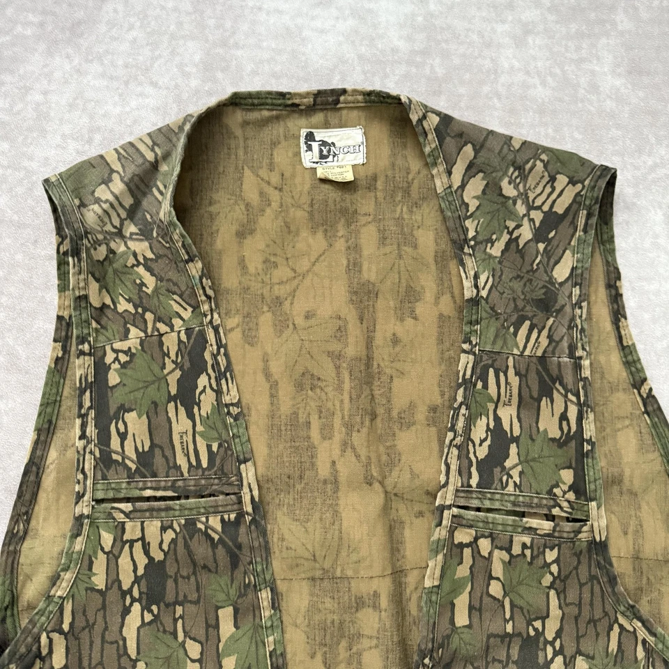 Vintage 80s 90s Hunting Camouflage Vest Size L Realtree Camo - Image 2 of 4