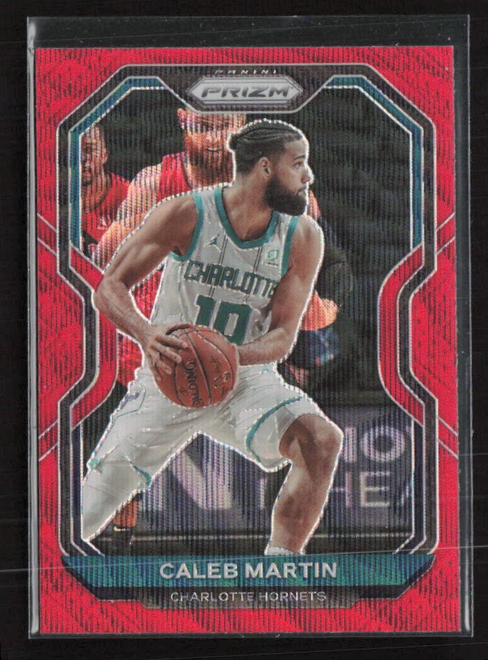 2020-21 Panini Prizm #276 Caleb Martin Ruby Wave Prizms Charlotte Hornets (MS)
