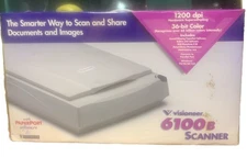 NEW IN BOX VISIONEER PAPER 6100B FLAYBED SCANNER 600X 1200 DPI