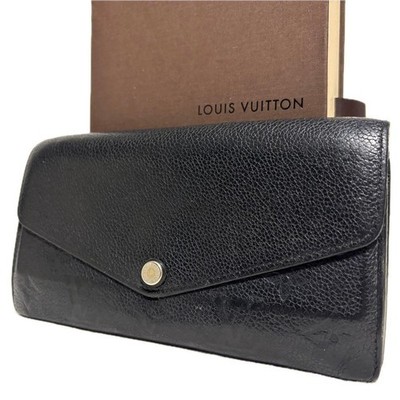 LOUIS VUITTON Monogram Empreinte Portefeuille Sarah Black D72