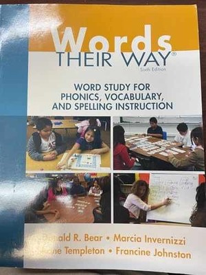 Words Their Way: Word Study for - Paperback, by Bear Donald R.; - Very Good w