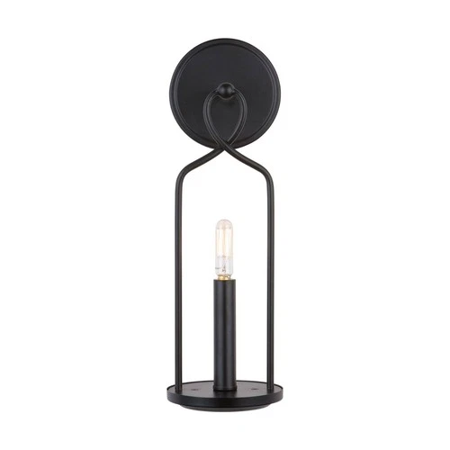 Capital Sonnet 16 1/4" High Matte Black Metal Wall Sconce - Picture 6 of 8