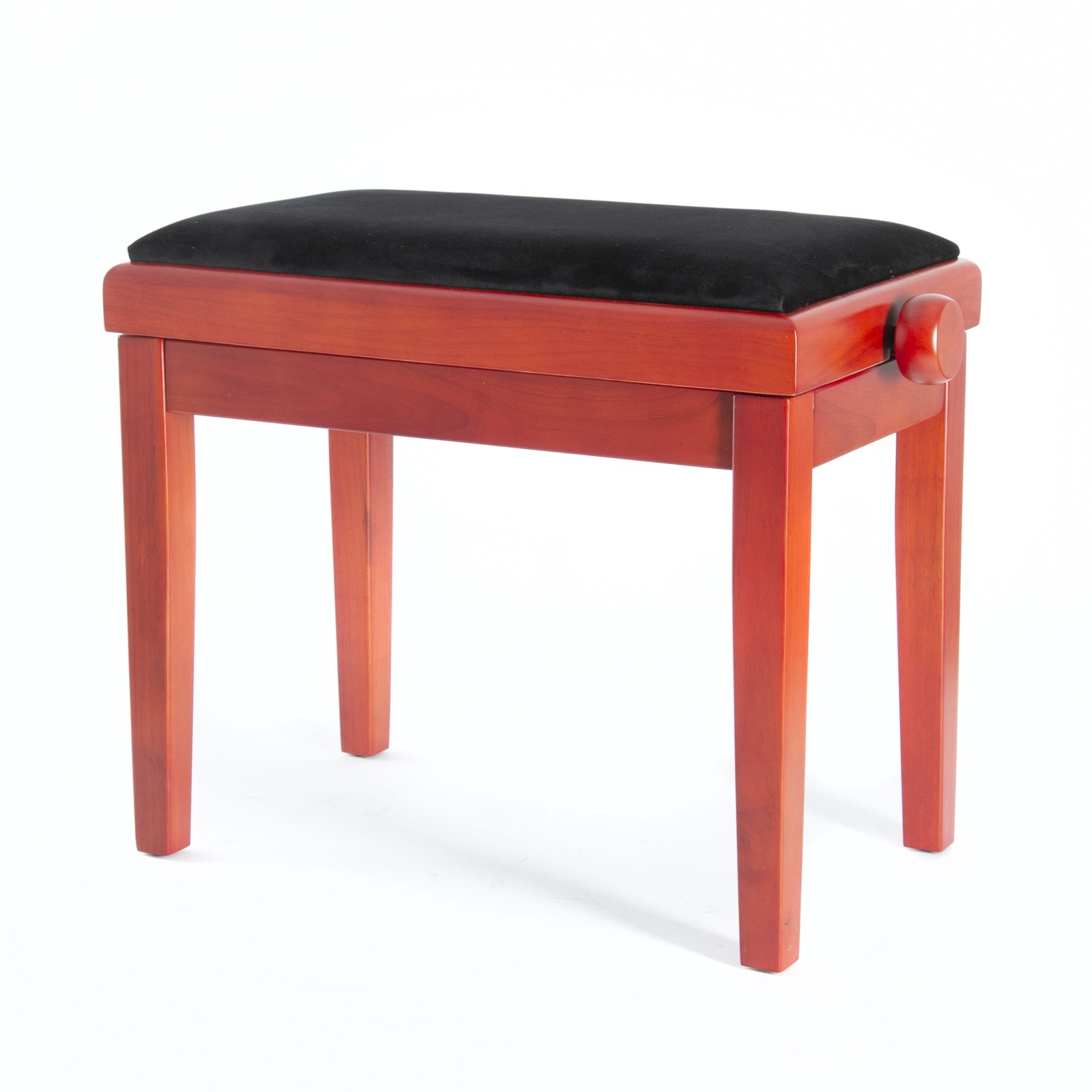 PB-10C CM Klavierbank, Höhenverstellbar, Schwarzer Velour, Gepolstert, 53cm