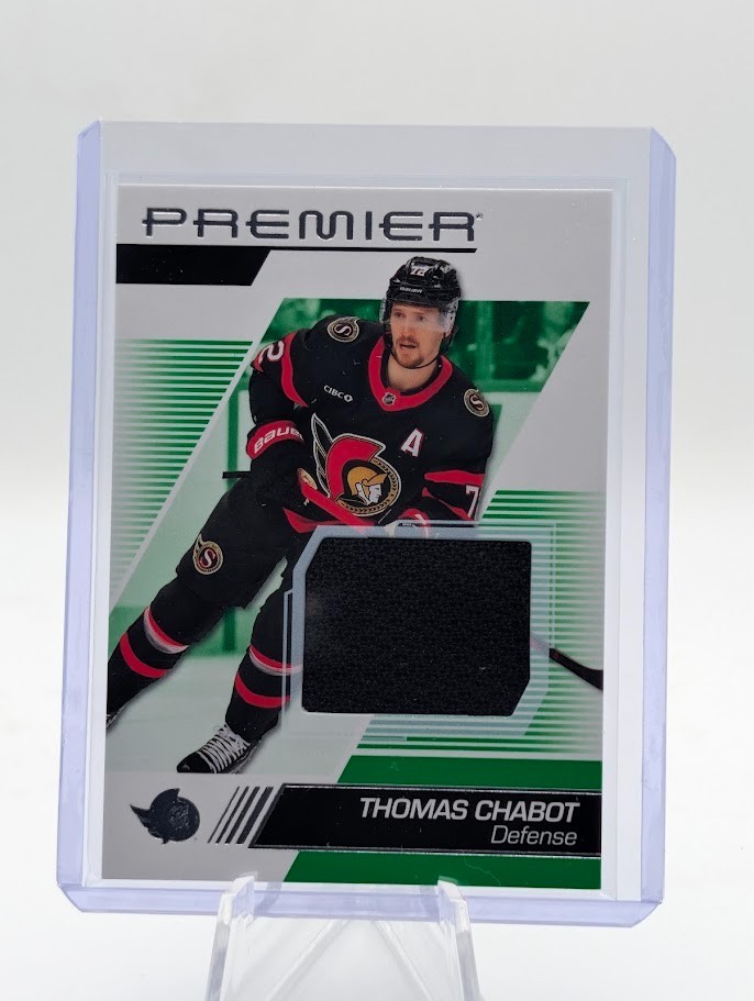 2025-26 UPPER DECK PREMIER Green Veteran Jersey Thomas Chabot Card #10