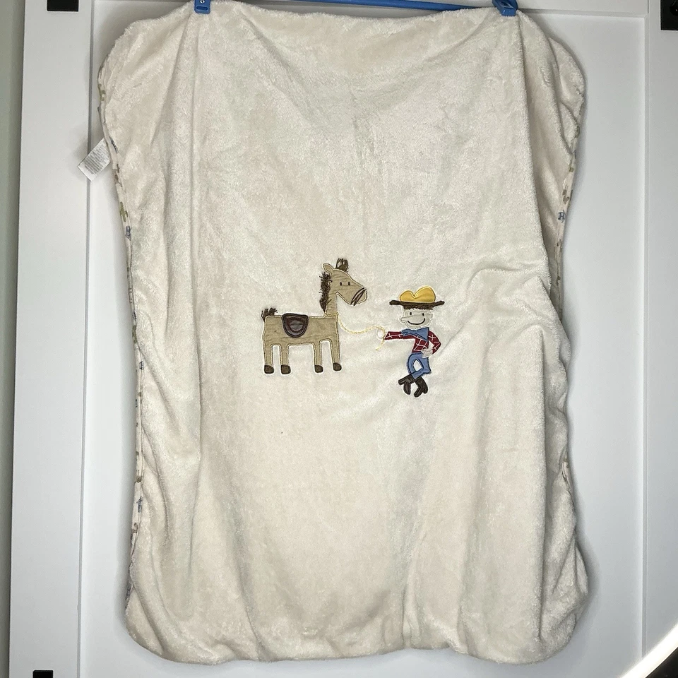 Koala Bebé Manta De Colección Beige Seguridad Vaquero Caballo Western Mareado Botas Foto 2 de 4