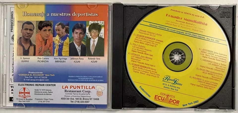 Ecuador Mundialista Korea Japón 2002 CD Hilda Murillo Tribute Soccer Futbol Raro Foto 4 de 4