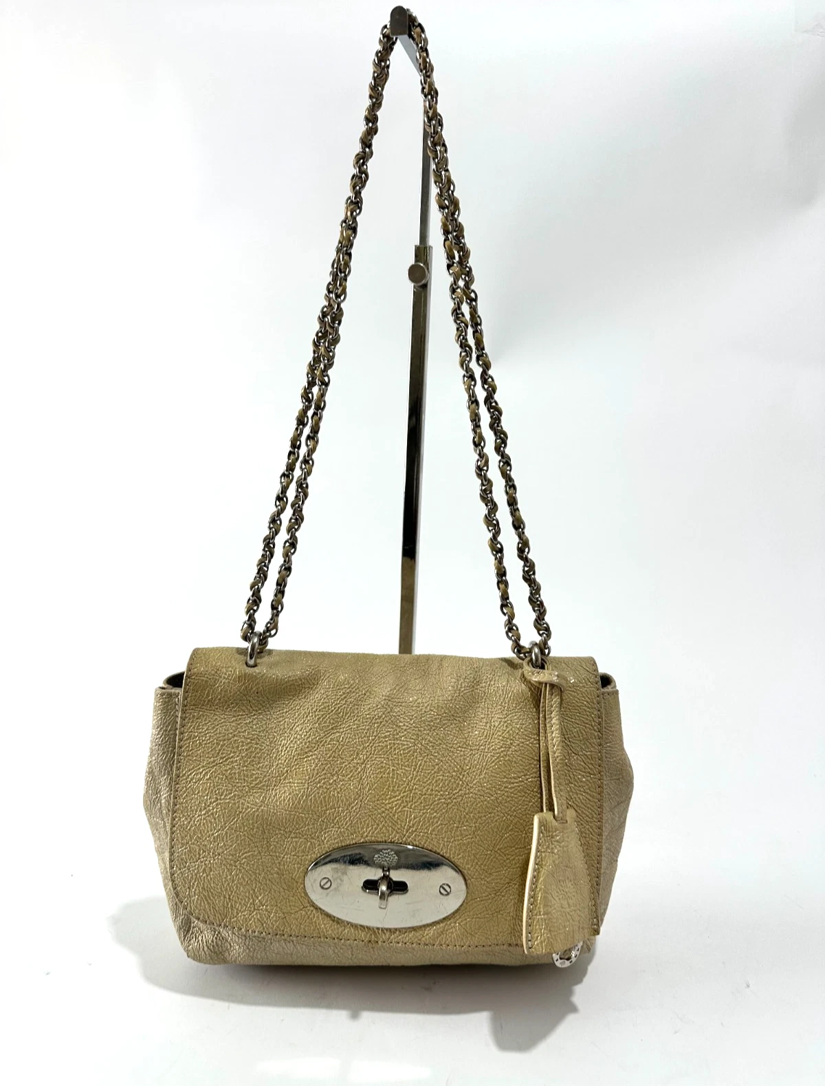 ☆Mulberry☆ショルダーバッグ LILY MEDIUM SHOULDER BAG 正規品 Mulberry Green crinkled Patent Leather Medium Lily Shoulder Bag