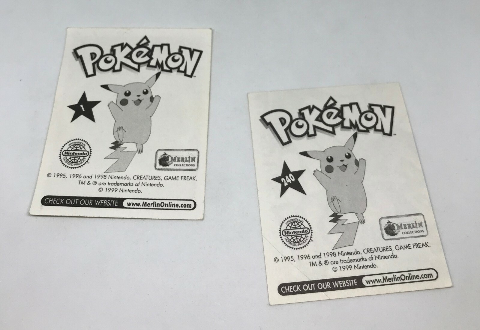 1999 Merlin Pokemon stickers lot 197 different stickers - Picture 2 of 2